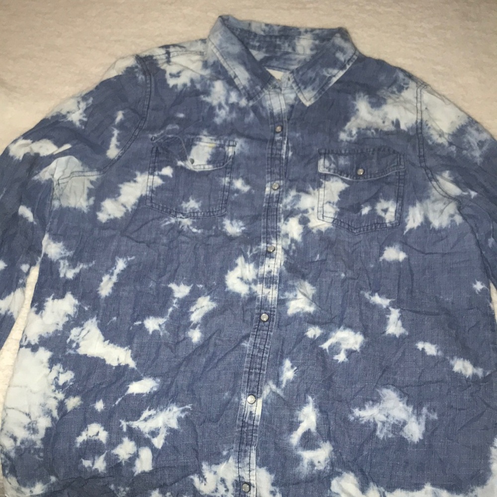 Tie Due Blue Jean Flannel